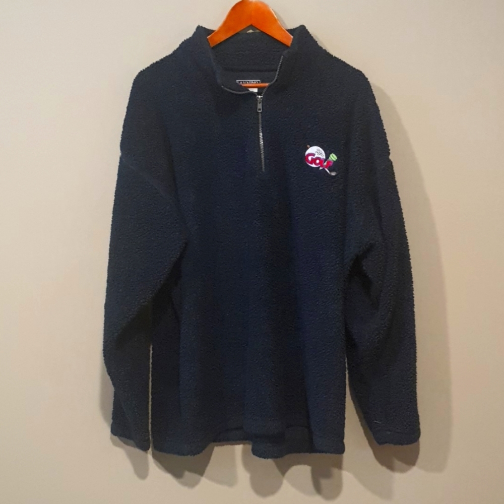 Vintage navy blue golf fleece